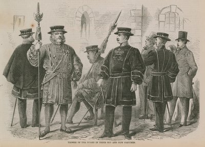 Yeomen of the Guard in Their Old and New Costumes by English School