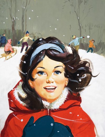 Young girl enjoying the snow by English School