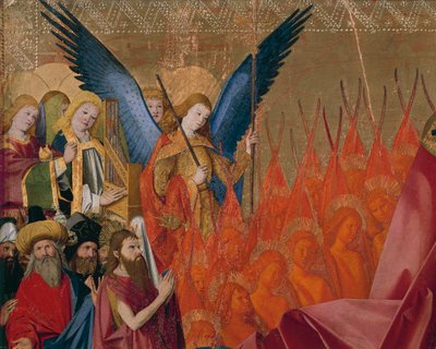 Angels and Saints (detail) by Enguerrand Quarton