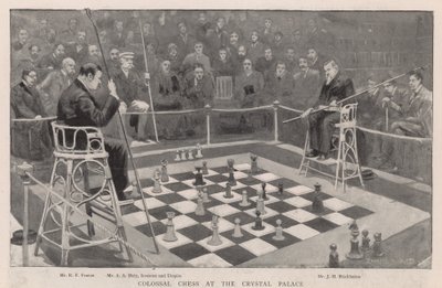 Colossal chess at the Crystal Palace by Enoch Ward