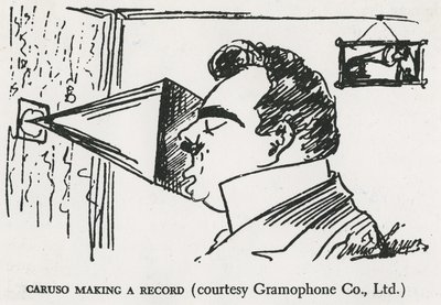 Caruso making his first gramophone recording by Enrico Caruso