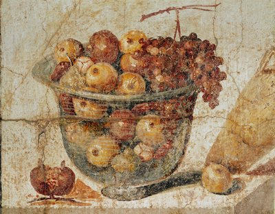 Glass bowl with fruit by Erich Lessing