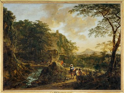 Landscape with travelers by Erich Lessing