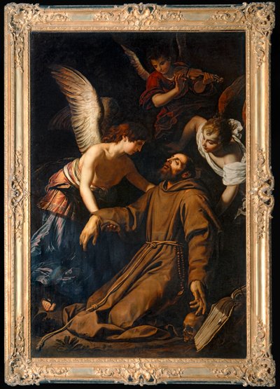 Saint Francis of Assisi in Ecstasy Comforted by Angels after His Stigmatisation by Erich Lessing