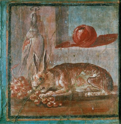 Still Life with a Hare and Grapes by Erich Lessing