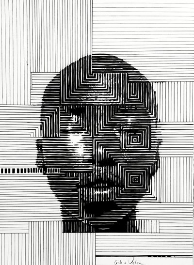Modern Geometric Portrait by Erik Van Velzen