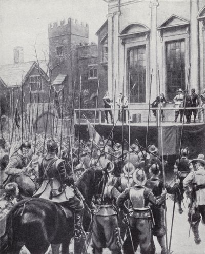 Execution of King Charles I outside the Banqueting House in Whitehall, London, 30 January 1649 by Ernest (after) Crofts