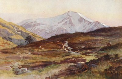 Ben Lui, in April, from Strath Fillan by Ernest Edward Briggs