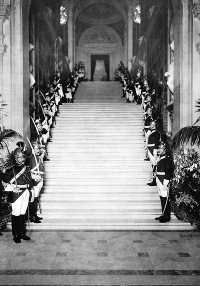 Republican guards at a reception, Town Hall, Paris by Ernest Flammarion