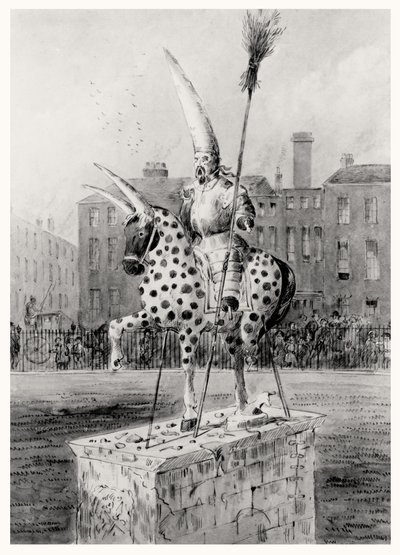 The Statue in Leicester Square, on Wednesday Morning 17th October 1866 by Ernest Henry Griset