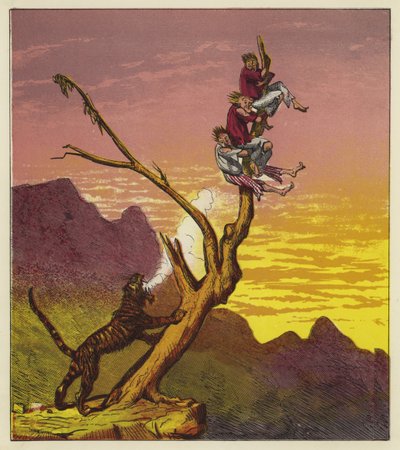The Three Mariners Escape a Tiger by Climbing a Tree by Ernest Henry Griset