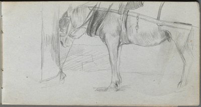 Sketchbook, page 06: Study of a Horse by Jean Louis Ernest Meissonier