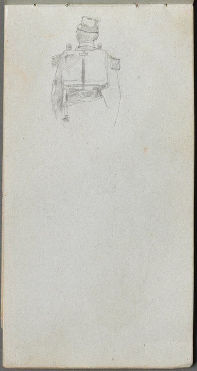Study of a Soldier from behind (Sketchbook, page 08) by Jean Louis Ernest Meissonier