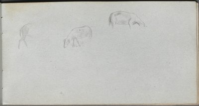 Sketchbook, Page 20: Animal Study by Jean Louis Ernest Meissonier
