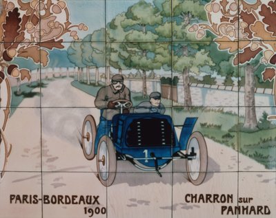 Charron Driving a Panhard Car in the Paris to Bordeaux Race by Ernest Montaut