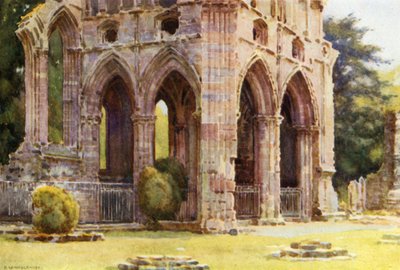 Dryburgh Abbey: The Tomb of Sir Walter Scott by Ernest William Haslehust
