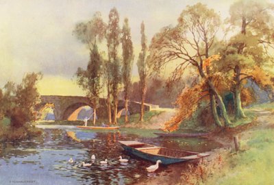 River Thames: Chertsey Bridge by Ernest William Haslehust