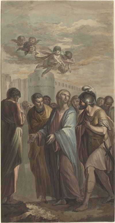 Christ with Apostles and a Roman Soldier by Ernest Zacharias Platner