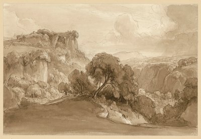 Wooded Italian Mountain Landscape by Ernst Fries