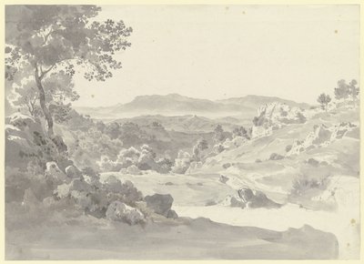 View of Olevano with the Volscian Mountains by Ernst Fries