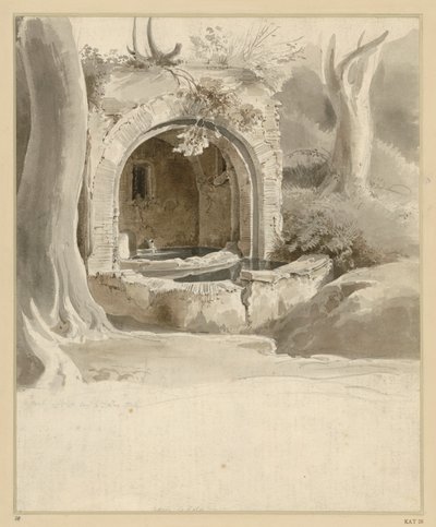 Fountain niche on Monte Mario near Aqua Acetosa by Ernst Fries