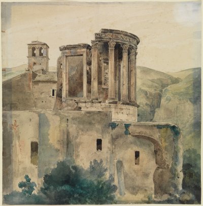 The Temple of Vesta in Tivoli by Ernst Fries