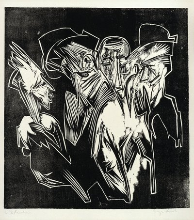 Absalom and His Advisors by Ernst Ludwig Kirchner