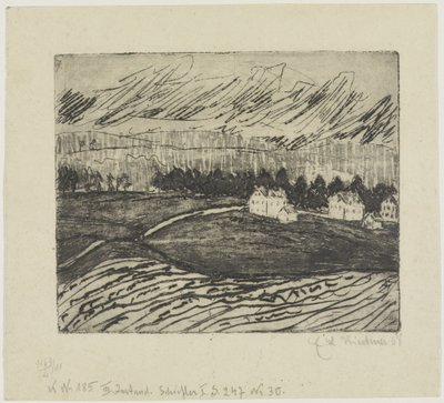Fields and Houses in the Ore Mountains by Ernst Ludwig Kirchner