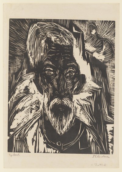 Old Farmer – Head Senn R. by Ernst Ludwig Kirchner
