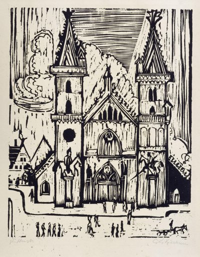 Basel Minster by Ernst Ludwig Kirchner