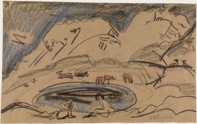 Mountain Lake by Ernst Ludwig Kirchner