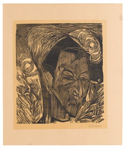 Portrait of David Müller (Sheet 6 in: Bauhaus Prints. 5th Portfolio) by Ernst Ludwig Kirchner