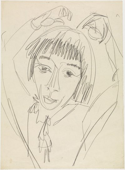 Bust of Gerda with Raised Arms by Ernst Ludwig Kirchner