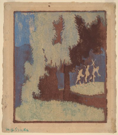 Chestnut Trees in Moonlight by Ernst Ludwig Kirchner