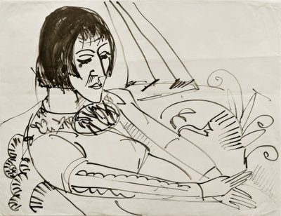 E. L. Kirchner, Seated (Erna) by Ernst Ludwig Kirchner