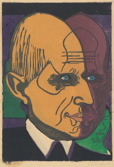 Head of Dr. Frédéric Bauer by Ernst Ludwig Kirchner