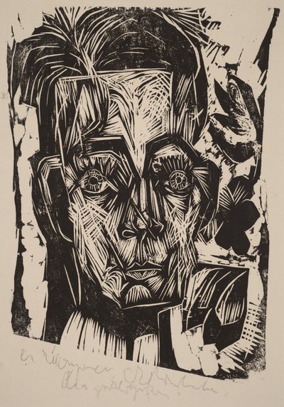 Head of Dr. Robert Binswanger (The Student) by Ernst Ludwig Kirchner