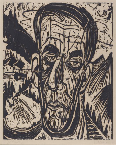Head of van de Velde, Bright by Ernst Ludwig Kirchner
