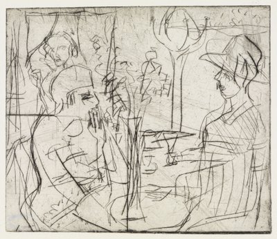 Gravel Pits / In the Cafe by Ernst Ludwig Kirchner
