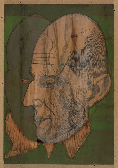 Head Dr. Bauer, Color Block I by Ernst Ludwig Kirchner