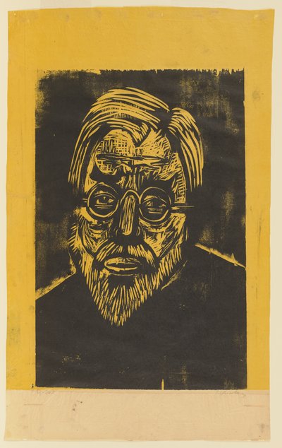 Head of Jakob Bosshart by Ernst Ludwig Kirchner