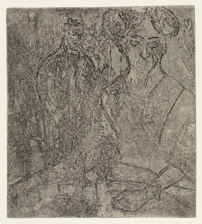 Man and Seated Woman/Blonde and Black Woman by Ernst Ludwig Kirchner