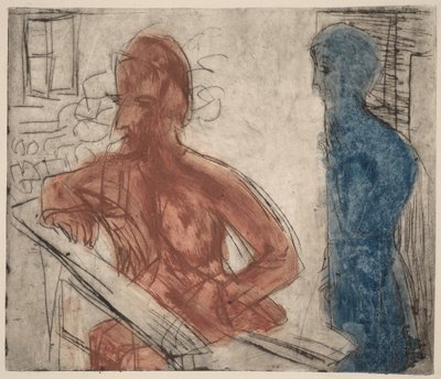 Peasant and Girl by Ernst Ludwig Kirchner
