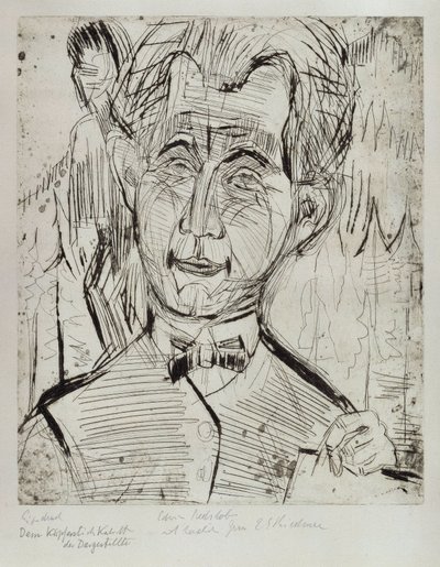 Portrait of Dr. Redslob by Ernst Ludwig Kirchner