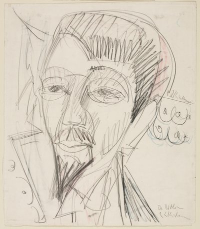 Portrait of Alfred Döblin by Ernst Ludwig Kirchner