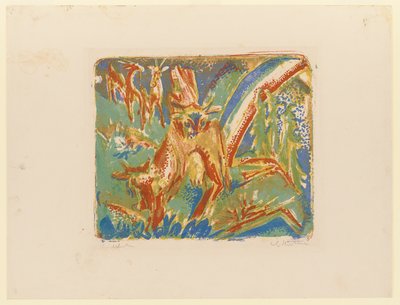 Seven Cows and Rainbow by Ernst Ludwig Kirchner