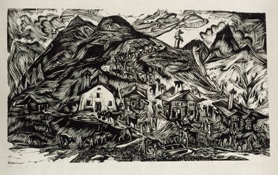 Stafelalp, Overall View - Alp Procession by Ernst Ludwig Kirchner