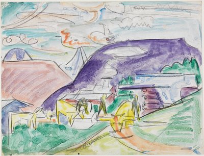 Stafelalp with Cows by Ernst Ludwig Kirchner