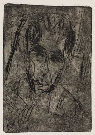 Street Bend/Portrait of Wilhelmine Julow I by Ernst Ludwig Kirchner