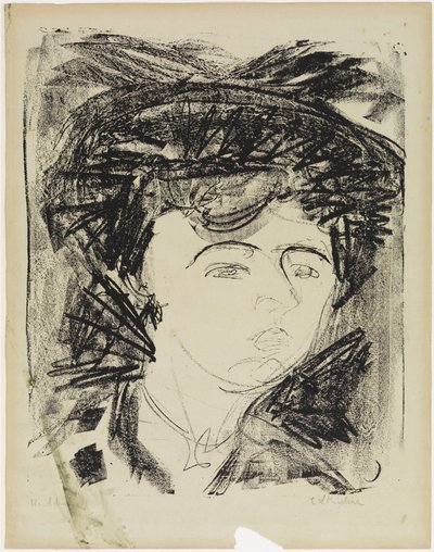 Visionary Head by Ernst Ludwig Kirchner